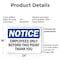 Signmission Employees Only Beyond This Point Thank You OSHA Notice Sign, Plastic, 24in W x 18in L, 2PK OS-2PACK-NS-P-1824-L-11989 - alternate 6